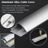 60 72 79 in Length Heavy Duty Cord Hider Floor, Aluminum Alloy Floors Cable Cover for Public/Office/Garage, Cable Management Hide Cords On Ground(20 PCS,L x Outer Width 79IN x 1.6IN) view 4