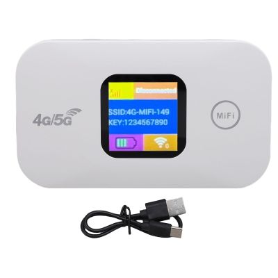 4G Mobile Hotspot Portable LED Display 300Mbps SIM Slot Connect Up to 10 Devices Portable WiFi Hotspot for Travel Camping