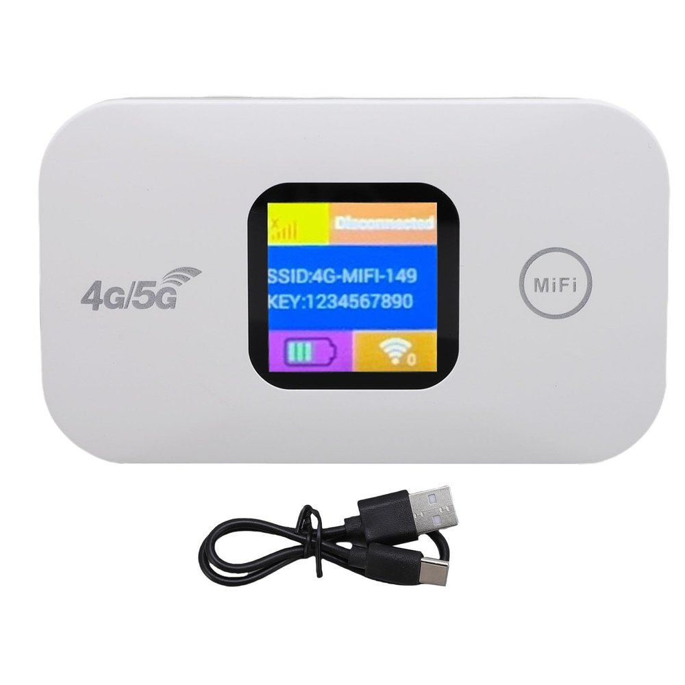 4G Mobile Hotspot Portable LED Display 300Mbps SIM Slot Connect Up to 10 Devices Portable WiFi Hotspot for Travel Camping