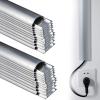 20 30 Pieces Outdoor Metal Cord Cover, Self-Adhesive Aluminum Alloy Raceway for Driveway, Silver Decorative Invisible Trough for Building Electrical Wiring(20 PCS,L x Outer Width 79IN x 2.2IN) view 1