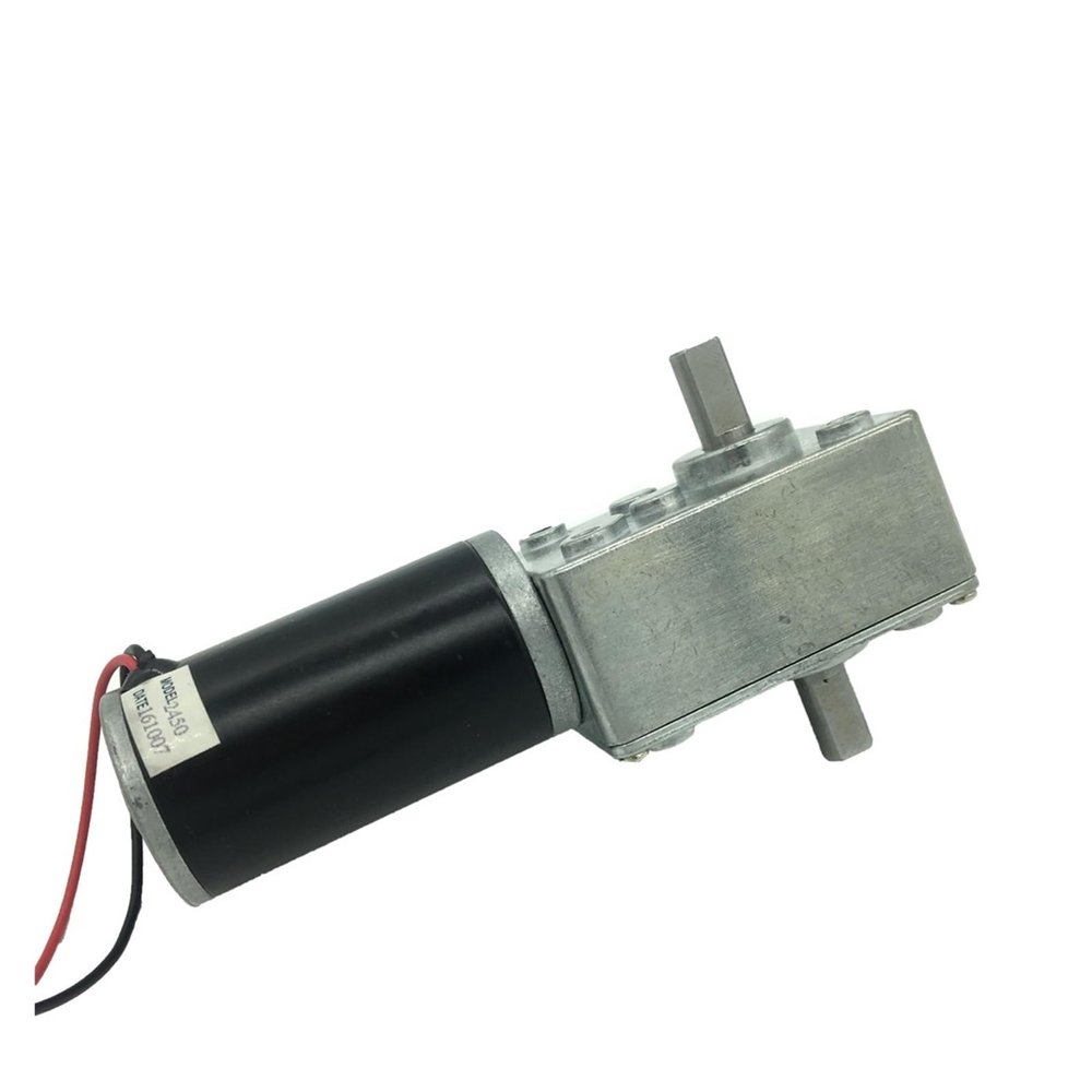 12V Double Shaft DC Electronic Starter Worm Gear High Torque 24 Volt D Package A 24V 80rpm