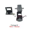 12V Double Shaft DC Electronic Starter Worm Gear High Torque 24 Volt D Package A 24V 80rpm view 3