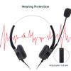 BAODEYOUB 330 Rotation Call Center USB Headset with Microphone, Noise Cancelling USB Headset for Computer Telephone, Dual Speaker Design with Mute Function and Super Long 2.5m Cable view 2