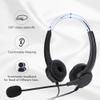 BAODEYOUB 330 Rotation Call Center USB Headset with Microphone, Noise Cancelling USB Headset for Computer Telephone, Dual Speaker Design with Mute Function and Super Long 2.5m Cable view 3