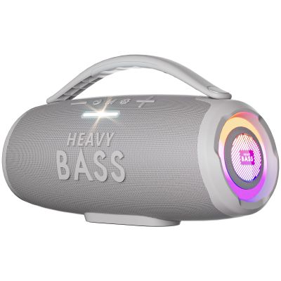 HEAVY BASS Speakers Bluetooth Wireless, 80W Max Loud Portable Speaker with Bass, 20H Playtime, IPX6 Waterproof, Dual Pairing, Gift Ideal for Adults Men Women Teen Boys Girls (Gray, Large)