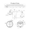 JGB37-3530 Brushed Full Metal Gearbox 37mm Torque Eccentric Shaft Without Bracket 600RPM_24V view 3