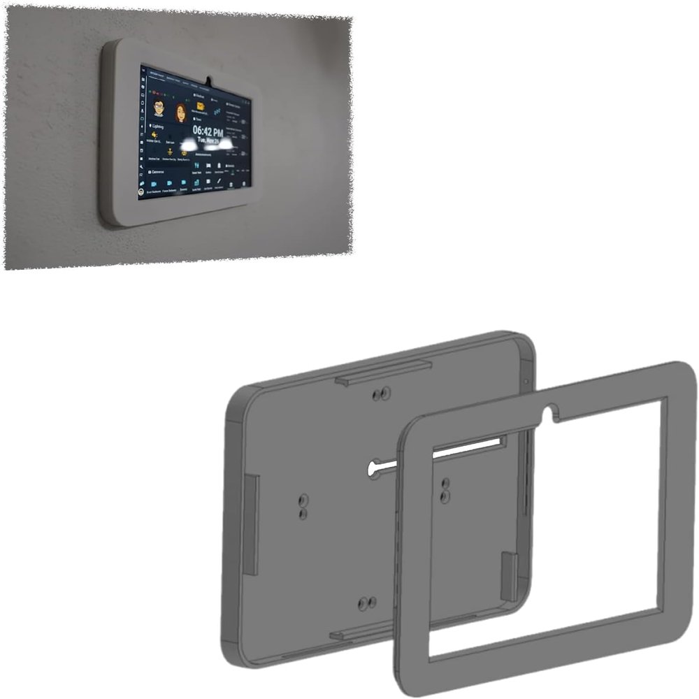 Wall Mount for Fire HD10, Secure Tablet Holder for Amazon Fire HD10 13th Generation 2023, Snap-Together Smart Home Mount (Gray)