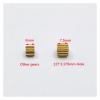 0.6 Modulus Copper Metal Gear 1.98mm Aperture Electronic Starter Spindle Gearwheel Fit 2mm 2.3mm 3.175mm 8T .98MM Hole view 2