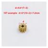 0.6 Modulus Copper Metal Gear 1.98mm Aperture Electronic Starter Spindle Gearwheel Fit 2mm 2.3mm 3.175mm 8T .98MM Hole view 3