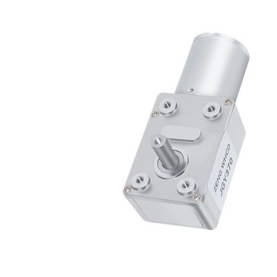 JGY370 Worm Gear Reduction DC Single Short Output Shaft 6mmD Axis with Self-Locking Without Bracket 10RPM_24V