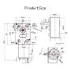 JGY370 Worm Gear Reduction DC Single Short Output Shaft 6mmD Axis with Self-Locking Without Bracket 10RPM_24V view 3