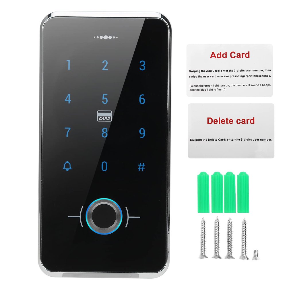 Access Control Machine with Semiconductor Fingerprint, IC Card, Password, IP68 for Outdoor Community Use - Accurate 360 Recognition, Easy Programming, Durable Securit