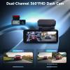 4K Dual Dash Cam Front and Rear for Cars, 5G WiFi, APP Control, 3.12" IPS 4K 3840 * 2160P/FHD Dash Camera, GPS, G-Sensor, 24H Parking Mode, Loop Recording view 3