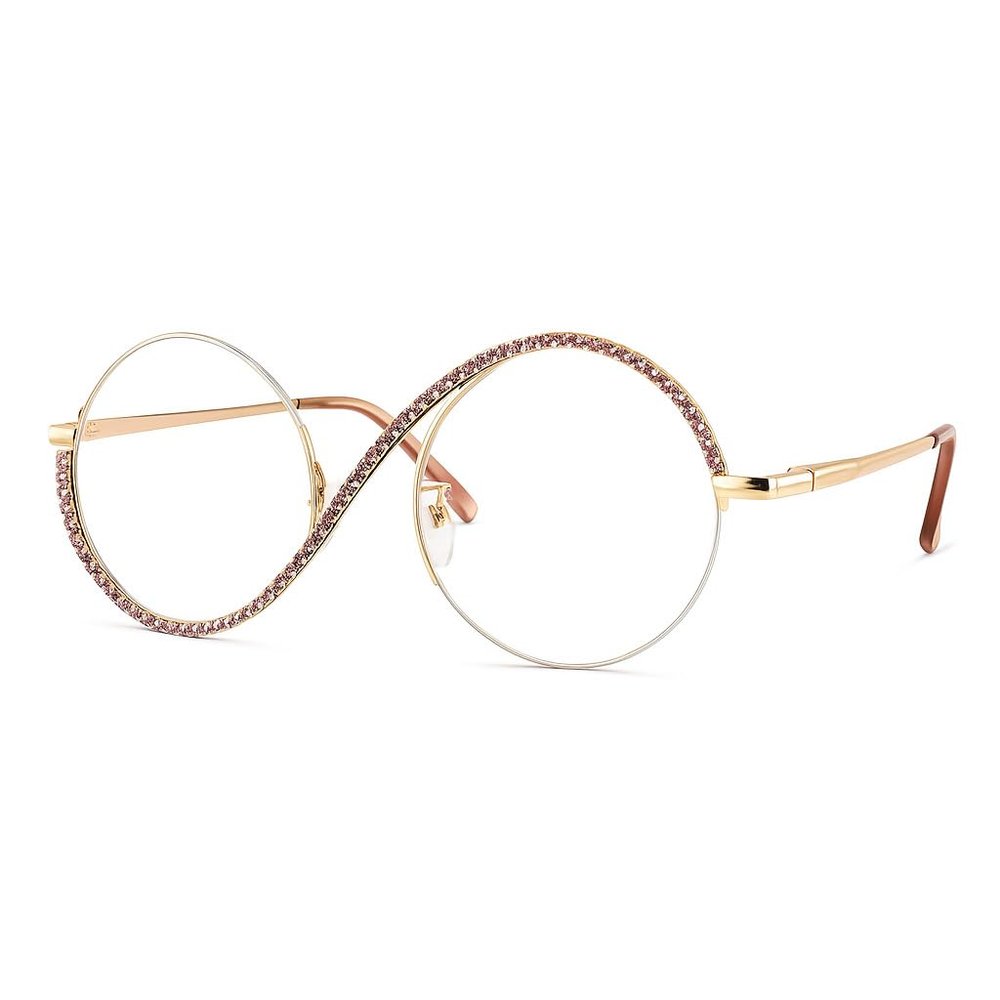 bullabulling Fashion Half round Reading Glass For Women Half-Rim Eyeglass Frame Large lens (pink diamond, 1.50, x)