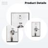 byepica Access Control Systems Compatible, 2 Keys Includes, Steel Cover Stainless, Key Switch Lock Panel Security Black, for Door Mount view 2