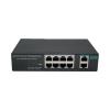 8 Port PoE+ Switch (1000Mbps) + 2 Gigabit Uplinks, 96W Power Budget, IEEE802.3af/at, Extend Function, Fanless Metal Unmanaged Plug and Play (Desktop/Wall Mount) view 1