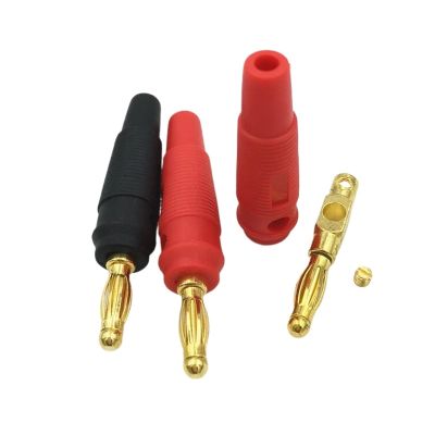 100Pcs Gold Plated 4mm Banana Screw to Binding Post Test Probes Adapter 5 Color(20Pcs Each Color)
