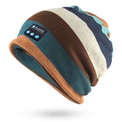 Bluetooth Beanie Hat Headphones for Men Women Fall Soft Wireless Music Slouchy Beanie Sports with Mic (US, Alpha, One Size, B)