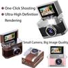 Thumb-Sized Flip Screen Mini Camera, Retro CCD Portable and High-Definition Mini Digital Camera, Tiny Pocket Camcorder with 180 Flip, for Home/Office/Travel/Daily (Purple,with 32GB Card) view 3