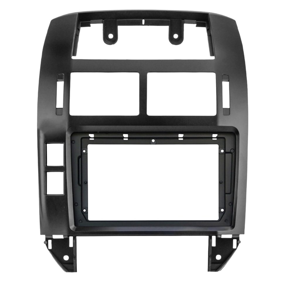 Car Stereo Navigation Frame for VW Polo 2004-2011 9", Car Radio Stereo Mounting Fascia Panel Dash Kit Radio Install kit,Matte Black Bezel