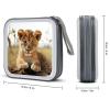 FekiLoot Cute Little Animal Lion CD Case,Hard Plastic CD Storage,Portable DVD Wallet,Portable DVD, Holder VCD Organizer Wallet,Protective VCD Storage view 2