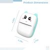 byepica Printer Inkless, Mistake Portable Printing Device for Learners, Wi-Fi Compact Printer Cat Face with, Cable U and Paper Thermal Roll Includes, Azure view 4