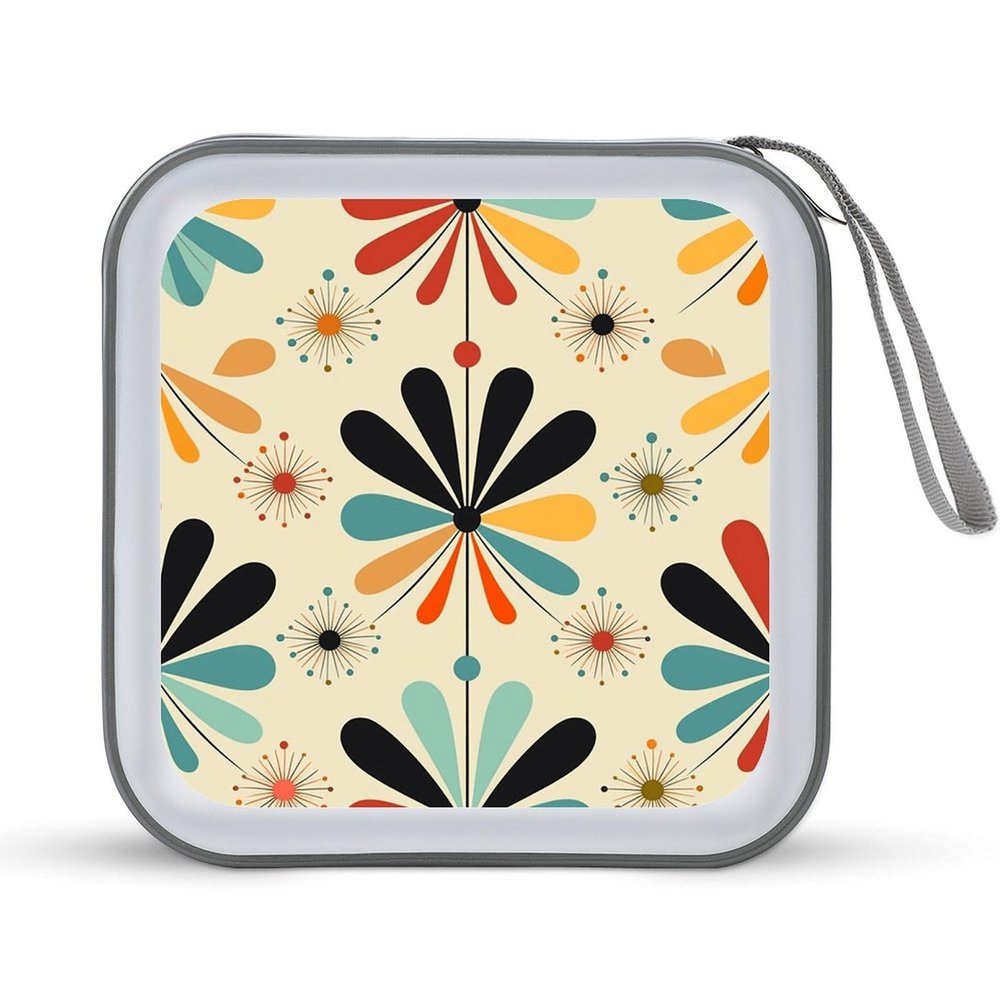 FekiLoot Retro Modern CD Case,Hard Plastic CD Storage,Portable DVD Wallet,Portable DVD, Holder VCD Organizer Wallet,Protective VCD Storage