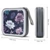 FekiLoot Purple Withered Flowers CD Case,Hard Plastic CD Storage,Portable DVD Wallet,Portable DVD, Holder VCD Organizer Wallet,Protective VCD Storage view 2