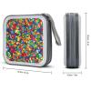 FekiLoot Bright Geometric Shapes CD Case,Hard Plastic CD Storage,Portable DVD Wallet,Portable DVD, Holder VCD Organizer Wallet,Protective VCD Storage view 2