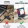 USB C Hub 10Gbps, 4-in-1 USB 3.2 Gen 2 Hub with 4K@60Hz HDMI, 3 USB-A Ports Multiport Adapter, Wireless Direct Plug USB C Dock Compatible with MacBook Pro/Air M1 M2 M3, iPad Pro, Windows view 3