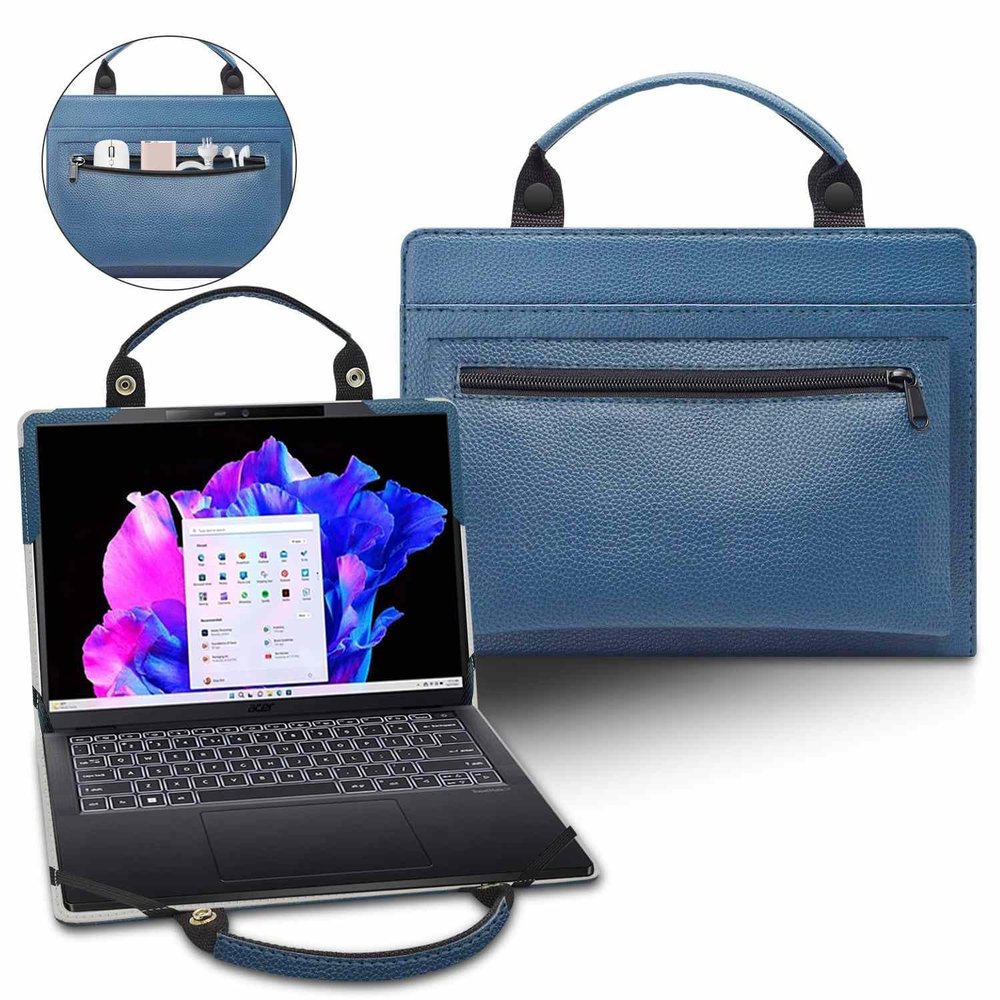 Laptop Protective Case Sleeve for Acer Aspire Go 15 AG15-32P AG15-32P-39R2 with Portable Bag with Bag Handle,Blue