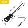 6 Pcs Black Quick Release Camera Strap QD Loops Connector Adapter Adjustable Quick Release Buckles Camera Quicks Releases Lanyard Clip for All Compact Digital Cameras Binoculars Drone Remote Control view 2