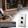 Lonlonty Dual XLR Wall Plate Male 2 PCS,Dual XLR Plugs and Plates Audio Speakers Stainless Steel Wall Plate view 3