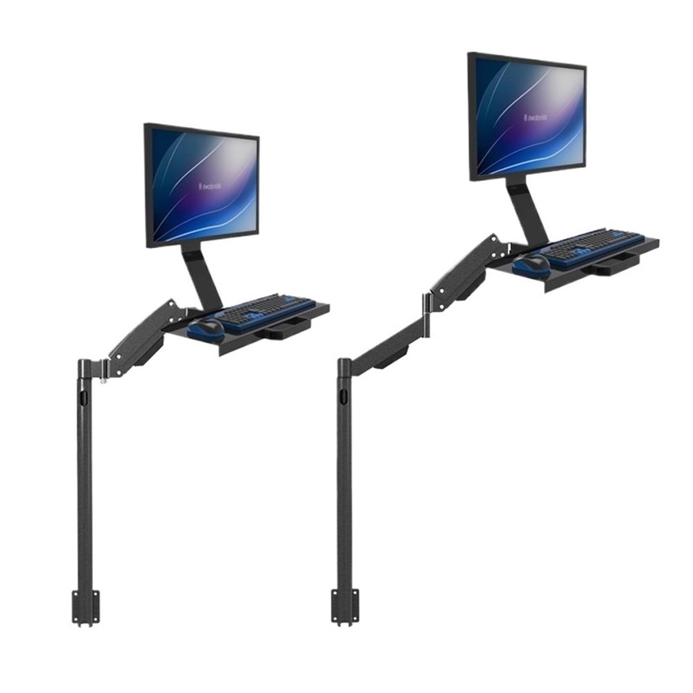 1pcs Floor-Standing Monitor Keyboard Tray Stand Computer Display Workstation Bracket W815(W815B1)