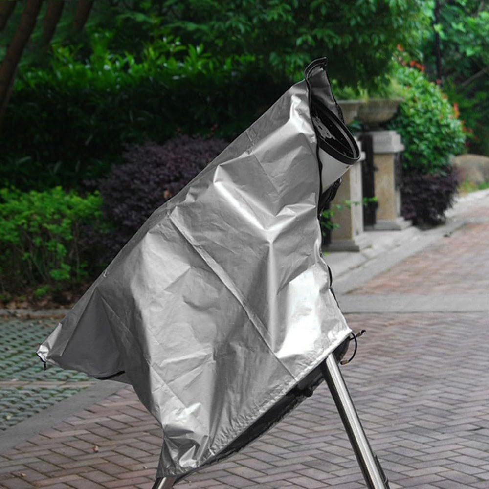 KoiLykke Telescope Dust Cover for Astronomical Telescope, Waterproof Windproof Rain Sun Protection Hood, Silver Oxford Cloth Foldable Cover, 100x75cm