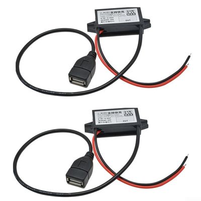 2PCS DC to DC Converter Module 24W Quick Charge 3.0 6V-32V to 5V Car Power Adapter with Multiple Protection Overcurrent Overvoltage Over-Temperature Short Circuit for GPS Dash Cam Audio LED Devices