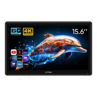 15.6 inch 4K Android 14.0 Car TV Headrest Monitor for Cars Back seat Rear Entertainment System, Support Phone Wireless Mirror Link Touch Screen,with WiFi/Bluetooth/HDMI/USB/Video Player (1 Set)