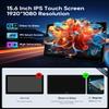15.6 inch 4K Android 14.0 Car TV Headrest Monitor for Cars Back seat Rear Entertainment System, Support Phone Wireless Mirror Link Touch Screen,with WiFi/Bluetooth/HDMI/USB/Video Player (1 Set) view 3