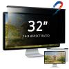 [2 PACK] Eliwhale 32 Inch Removable Hanging Computer Privacy Screen Protector for 16:9 Widescreen Monitor - Matte Anti-Glare bluelight, 30 Anti-Spy for LG HP Acer and More width*height:723*429mm(28.4*16.8 inch) view 1