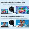 Kenowa 23.8" Large Portable Monitor 100Hz IPS FHD 1080P Freesync USB-C HDMI Gaming Monitor, External Display Dual Speakers Adjustable Stand for PC,Laptop,Mac,Phone,Game Consoles view 4
