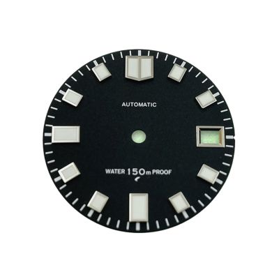 28.5mm S Logo Dial Suitable For NH35/NH36 Automatic Movement Green Luminous Watch Modification Accessories(N-D-142)