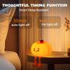 Cute Pumpkin LED Night Light, 3 Level Dimmable Nursery Nightlight, Silicone Soft Light Lamp Gift, Rechargeable Bedroom Touch Lamp for Breastfeeding, Kids, Girl, Boy, Halloween Decor (Pumpkin Shape) view 2