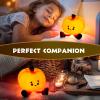 Cute Pumpkin LED Night Light, 3 Level Dimmable Nursery Nightlight, Silicone Soft Light Lamp Gift, Rechargeable Bedroom Touch Lamp for Breastfeeding, Kids, Girl, Boy, Halloween Decor (Pumpkin Shape) view 4