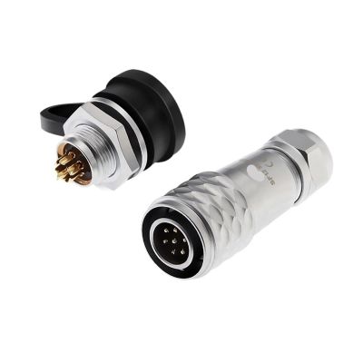 VTGVVVTR SF12 M12 Aviation 2 3 5 6 7Pin Mini Round Power Plug Socket Cable Connector Suitable for Radio Cameras and Equipment(7pin Plug Set)