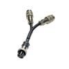 GX16 1 to 2 Aviation Plug Wire Splitter Industrial Welding M16 Y-Type Male to Female Extension Line GX16 2 3 4 5 6 Pin Connector(1 Male to 2 Female,30CM,6p) view 3