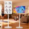 ddingsmafosee 2026 Upgraded Portable Smart TV with Touchscreen Monitor - Mobile Display on 5-Wheel Stand, 360 Rotation Smart Entertainment Hub for Home & Office 32in8+128g view 1
