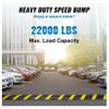72'' Rubber Speed Bumps 2 Pack - Heavy Duty 2 Channel Speed Hump, 22000lbs Capacity, High Visibility, Parking Lot Traffic Control & Cable Protection view 2