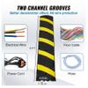 72'' Rubber Speed Bumps 2 Pack - Heavy Duty 2 Channel Speed Hump, 22000lbs Capacity, High Visibility, Parking Lot Traffic Control & Cable Protection view 3