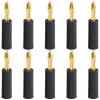 10/40/200PCS 4mm Gold Plated Banana Connector Speaker Horn Speakers Banana for Audio Video Cable Adapter Speaker(10 Black) view 2