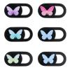 6 Pcs Webcam Cover Slide, Ultra-Thin Camera Privacy Cover for Laptop Desktop Computer Smartphone Tablet to Protect Your Privacy and Security, Butterfly Design (Black) view 1